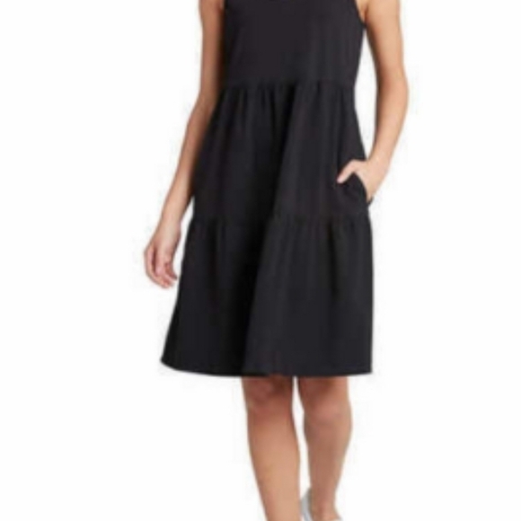 Frye Black Tiered Midi Dress - Picture 2 of 2